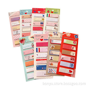 Sticky memo notes, provides various design and printing content, any shapes are available